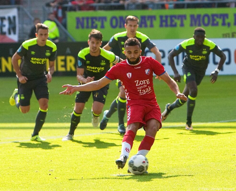 Het enige doelpunt van de FC door een penalty van Labyad. Foto: Jeroen Stoops