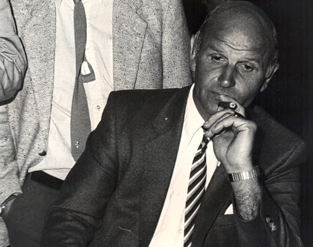 Trainer Barry Hughes in 1983. Foto: Ton van den Berg