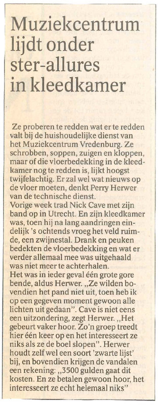 Artikel in Muziekkrant Oor.