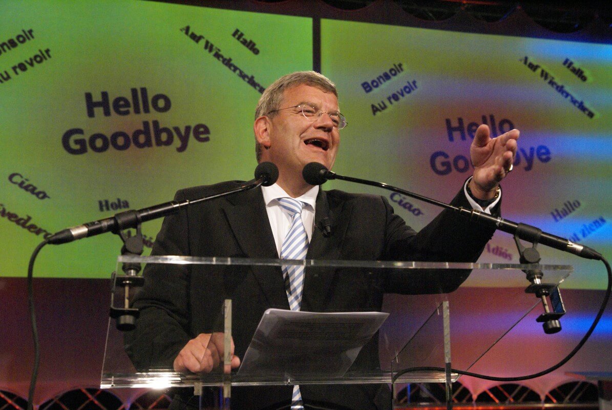 Van Zanen bij zijn afscheid als VVD-partijvoorzitter in 2008. Foto: Ton van den Berg