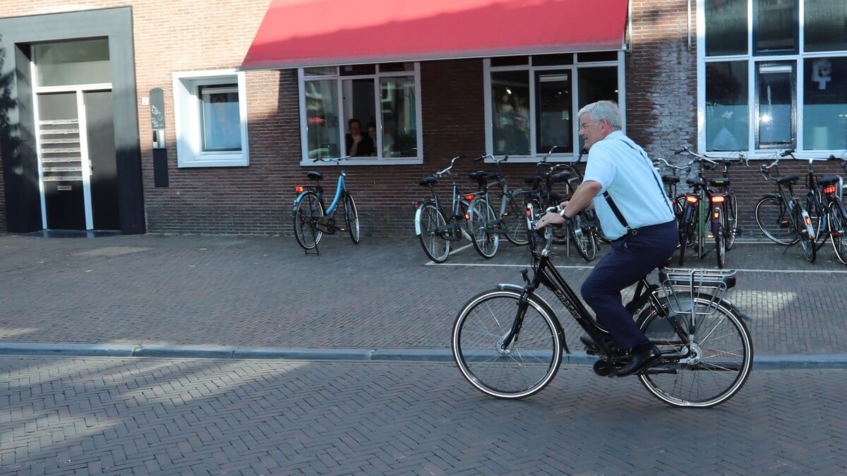 Laatste meters op de fiets.